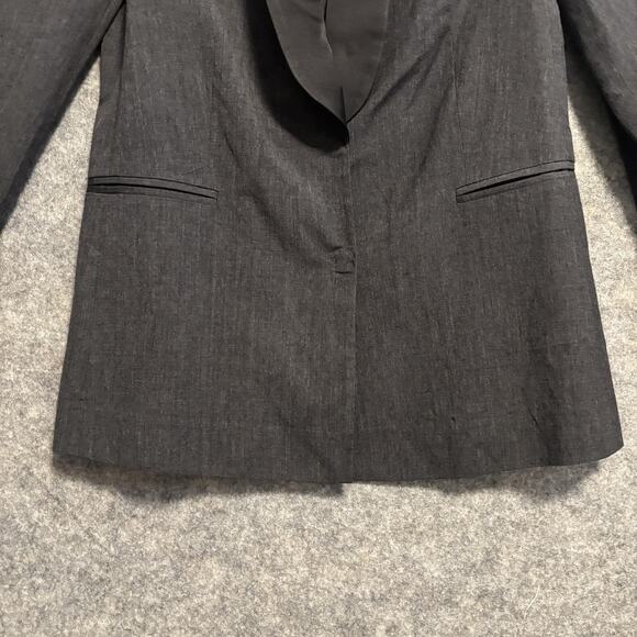 Brunello Cucinelli Blazer Womens 38 US 2 Black Gray Evening Tuxedo Wool Silk - Picture 3 of 12